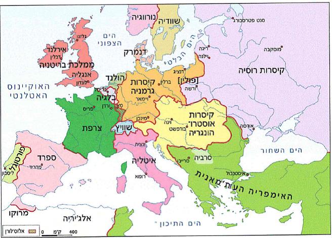 (בספר מפה של אירופה בשנת 1871 - היעזר במנחה)